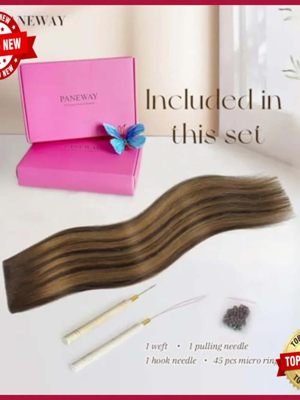 Real Human Hair Extensions 16 Inch Lightweight Weft for Volume Length
